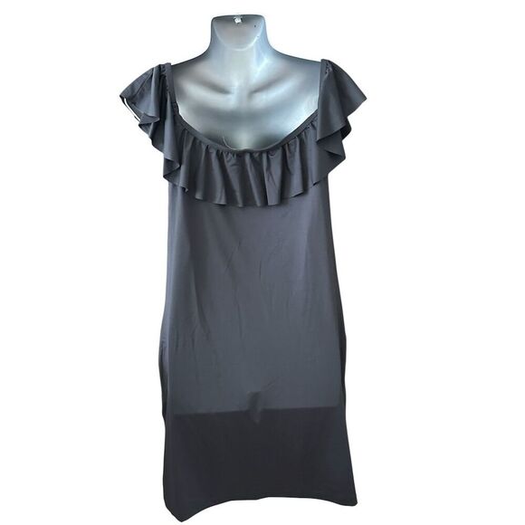 Tommy Bahama Women's St Lucia Black Knee Length swim coverup M - Picture 2 of 6